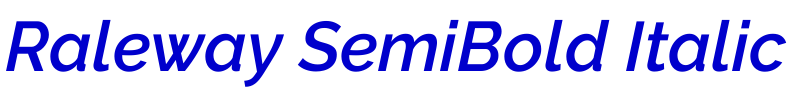 Raleway SemiBold Italic font